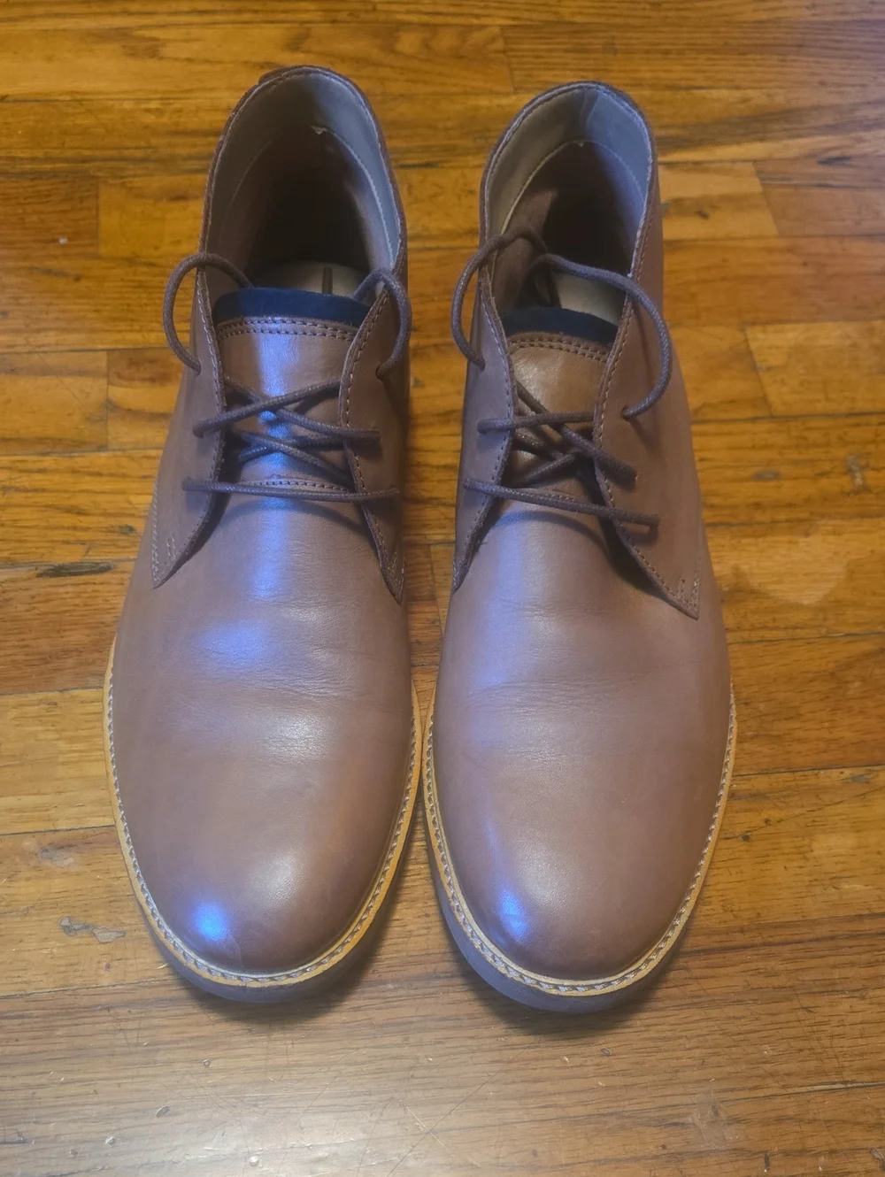 Clarks Atticus Limit Chukka Boots, Tan Leather, Men's 10